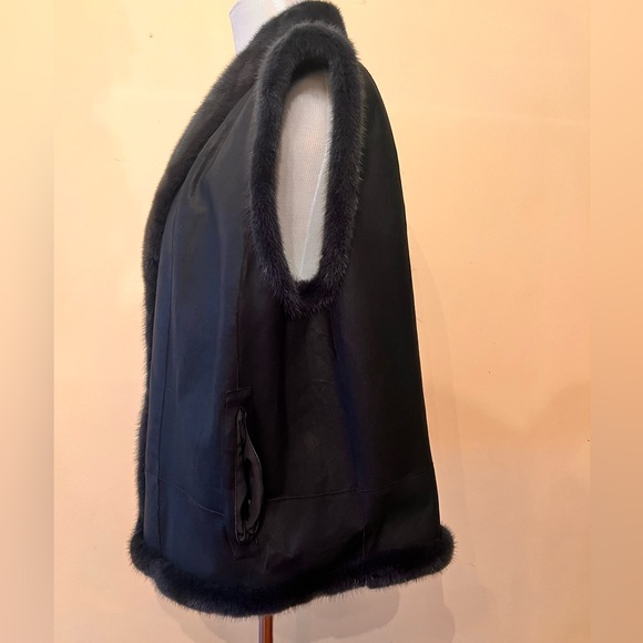 NWT Brunello Cucinelli Real Mink Reversible shearling Vest Monili Italy Size 44 - Picture 11 of 15